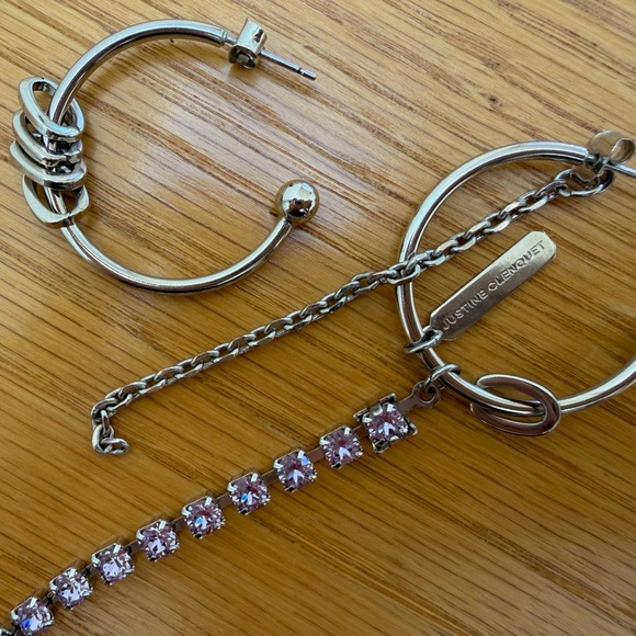 Justine Clenquet SSENSE EXCLUSIVE Purple Petra Earrings - Picture 2 of 4